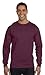 Hanes Men's Long-Sleeve Crewneck Beefy T-Shirt, MAROON, Large