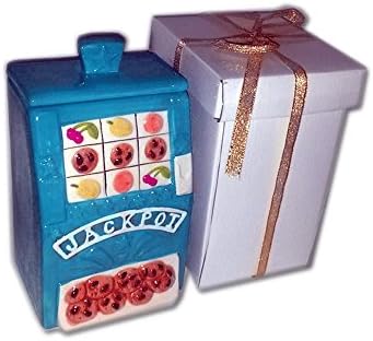 Slot Machine Cookie/Candy Jar, Sky Blue