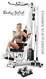 Body Solid EXM1500S Home Gym Plus (2) 25 lb. Bayou Adjustable Dumbbells