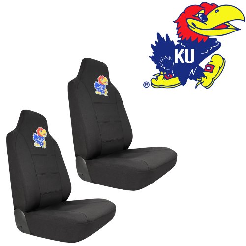 KU University of Kansas Jayhawks Car Truck SUV Universal-Fit Bucket Seat Covers - Pair