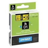 DYMO D1 - Polyester self-adhesive label tape - black on yellow - Roll (1.27 c...