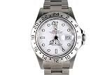Rolex Mens Stainless Steel Explorer II White Dial