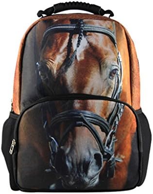 Fashion 3D Animal Backpack School Backpacks Horse Face Bagpack for Boy and Girl