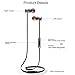 Bluetooth Wireless Neckband  Headset V4.1, Sweatproof with Microphone & Stereo for Running with Magnetic Attraction -Black