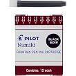 Namiki/Pilot Ink Cartridge 12-Pack Black