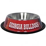 Georgia Bulldogs Stainless Steel Dog Bowl