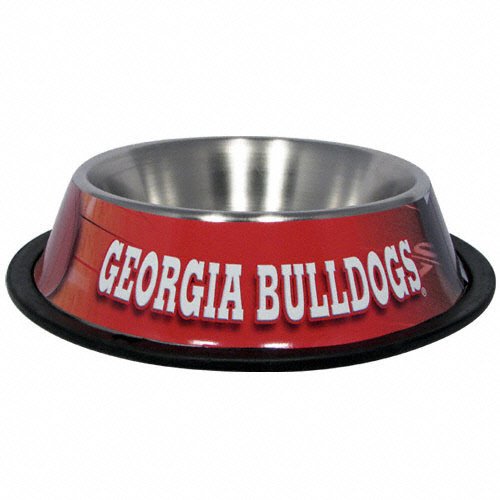 Georgia Bulldogs Stainless Steel Dog Bowl