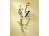 Set of 2 Wire Form Wall Mounted Wine Bottle Racks