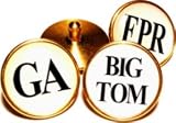 Personalised Brass Golf Ball Markers - Set of two markers in a gift box