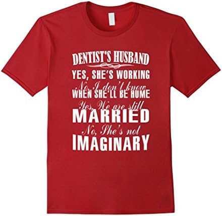 Men's Dentist's Husband T shirt - Christmas Gifts For Husband 3XL Cranberry