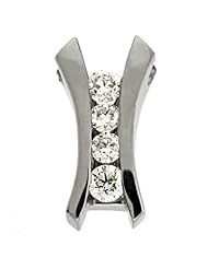 14K White Gold 0.65cttw Round Diamond Pendant