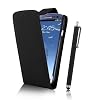 Kolay� Samsung Galaxy S3 SIII Black Leather Flip Case + Screen Protector & Stylus Pen