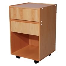 3B Scientific W15140 Wood Multi-Purpose Treatment Cabinet with 2 Drawer, 17-51/64" Length x 17-19/32" Width x 28-19/64" Height