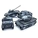 4 Sets Upgrade 3D Puzzles Plastic Model Tank Kit for Adults, Military Tiger Tank Model for Early Learning Kids, Premium Scale Model Tanks Kits Collection for Teens by Kvvdi