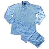 Famous Brand - Mens Big Long Sleeve Pajamas, Powder Blue