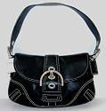 AUTHENTIC COACH SMALL LEATHER FLAP SOHO BAG - 10909 (Black)