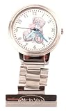 Me To You - MTYG005/A - Montre Infirmi�re - Quartz analogique - Acier inoxydable - Ecran Blanc avec un Nounours Grincheux - Bo�te assortie