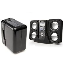 TeckNet Extra Power Portable Folding Speakers For iPod Video, Touch, Classic, Nano(1G, 2G, 3G,4G), Mini, Shuffle, iPhone and all other MP3 and MP4 Players(Included 3 Pin UK Power Adaptor)