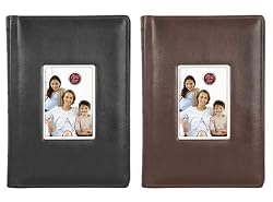Old Town Bonded Leather Photo Albums 2pk - Saddle Brown