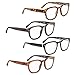 READING GLASSES 4 pack Professor Vintage Style Readers +4.00