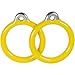 Swing Set Stuff Commercial Round Trapeze Rings with SSS Logo Sticker, Yellow