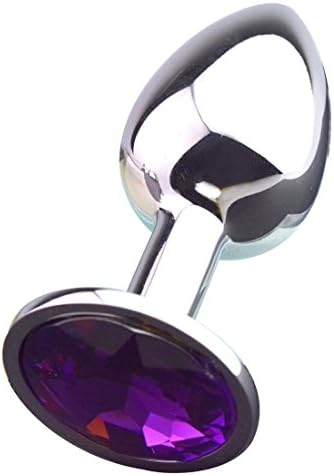 Kalabo Suppository Gem Stimulation Jeweled Butt Plug Personal Massager Toys for Biginners -Purple (M)