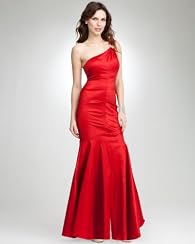 One Shoulder Rhinestone Circle Taffeta Gown - WEB EXCLUSIVE