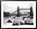 25th Jubilee Year Britannia and Flotilla Under Tower Bridge, Thames River, June 1977 Framed Art Poster Print by Mirrorpix, 39x31