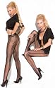 Sexy Black Striped Fishnet Pantyhose Stockings