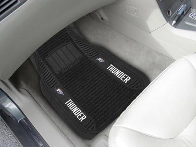 Heavy Duty Set of 2 Deluxe Front Mats for Cars SUV and Trucks NBA - Oklahoma City Thunder 20 x 27 Inches
