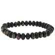 8mm Rondell Stretch Bracelet - Flower Jasper