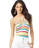 Baby Phat - Baby Phat Striped O-Ring Tube Halter Top
