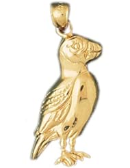 Dazzlers Solid 14 karats Gold Bird Charm Pendant available in three colors from jewelsberry (weights: 3.5 grams only)