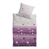 Kinzler Q-17264/291 Mikrofaser Bettw�sche / Ornamental Butterfly / 80 x 80 + 135 x 200 cm / beerevon "Kinzler"