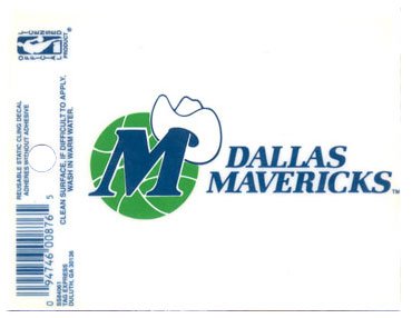 Dallas Mavericks Reusable Static Window Cling