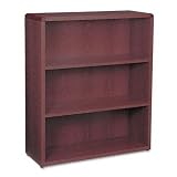 10600 Series Bookcase, 3 Shelves, 36w x 13-1/8d x 43-3/8h, Mahogany
