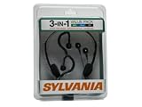 Sylvania 3 in 1 Value Pack Headset/Headphones/Earbuds – PC MP3 iPod CD 3.5mm input plug