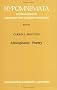 Aristophanic Poetry (Hypomnemata)
