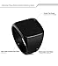 Besteel Vintage Style Stainless Steel Biker Rings for Men Bands Polished Black Ring, Size 13