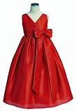 New Criss Cross Bow Flower Girl Dress (Red, Brown or Black) 2 to 12 Girls ~ Wonderful for Valentines Dance