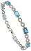 41sKWHs1FfL. SL75  14k White Gold Alternating Knot Stone 7 1/4