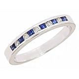 0.54ct Diamond Princess Cut Mens Wedding Band Ring in Channel Setting 14K White Gold ( VS Clarity,...