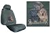 Car Truck SUV Labrador Retriever Trio with Bone Dog Print Seat Covers 2 Charcoal Grey Universal Low Back with Head Rest Covers Vehicle Bucket Seatcovers