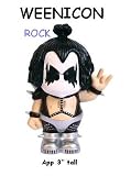 ROCK WEENICON - INSPIRED BY GENE SIMMONS 'KISS' - APP 3" TALL