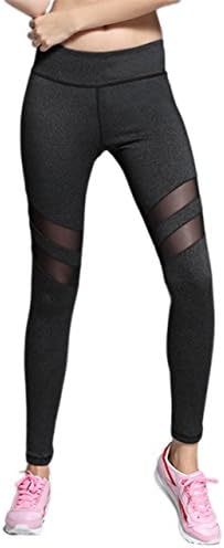 Women's Cotton Spandex Yoga Pants for Fitness Gym Athletics & Lounge Gray L