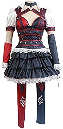 UniCosplay Arkham Knight Harley Quinn Dress Halloween Costume (Female-XL)