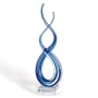 Badash Murano Style  Deep Blue Sea Art Glass Centerpiece h20"
