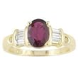 14K Yellow Gold Ruby and Diamond Ring