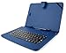 DURAGADGET Premium Quality 10.1-inch Faux Leather Micro USB 2.0 Tablet Keyboard Case in Blue for the FUSION5 XTRA POWER4 Tablet PC