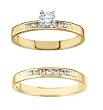 14K Yellow Gold Diamond Wedding Set - 0.45 Ct.